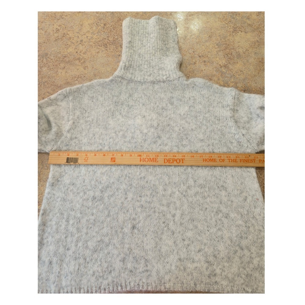 Topshop Womens M Gray Knit Split Funnel Neck Sweater Oversized Boxy NWT - Picture 6 of 15
